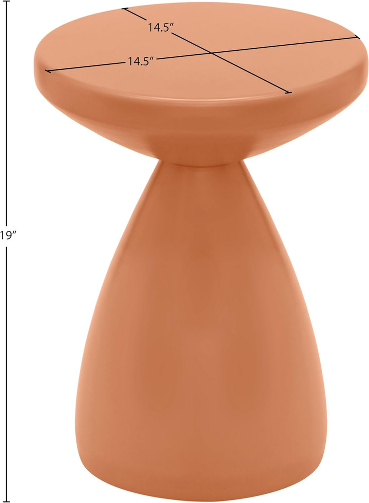 Modern Salmon Finish Side Table - Anika Collection by