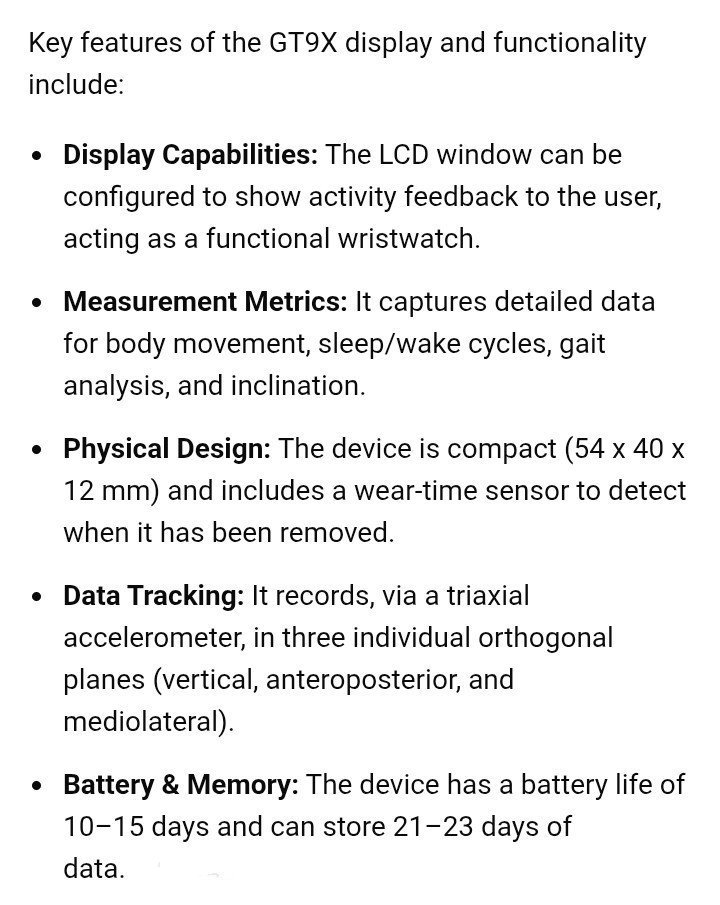 ⭐ ACTIGRAPH GT9X ACCELEROMETER WATCH FACE ⭐