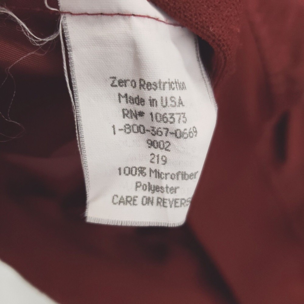 Zero Restriction Jacket Mens Large Burgundy 1/4 Snap Golf Pullover