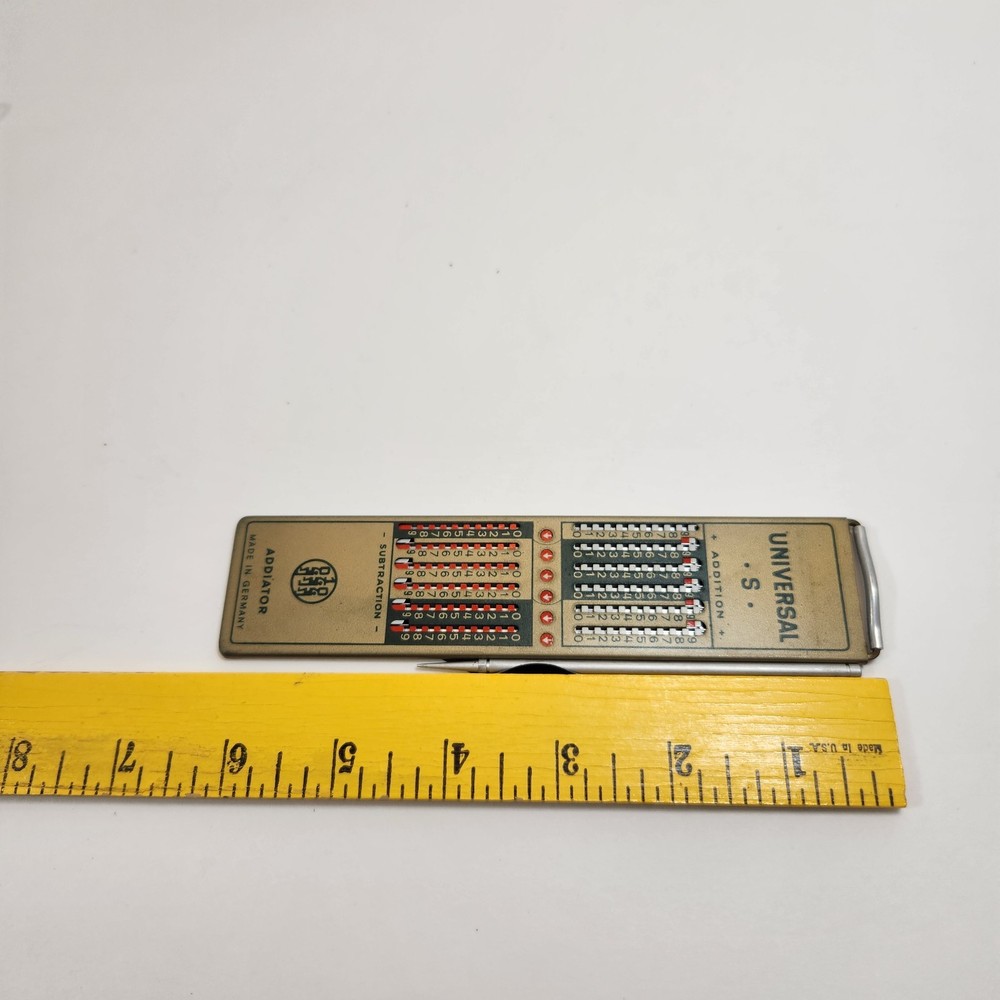 Vintage ADDIATOR UNIVERSAL STANDARD - Pocket Adding Machine Made In GERMANY