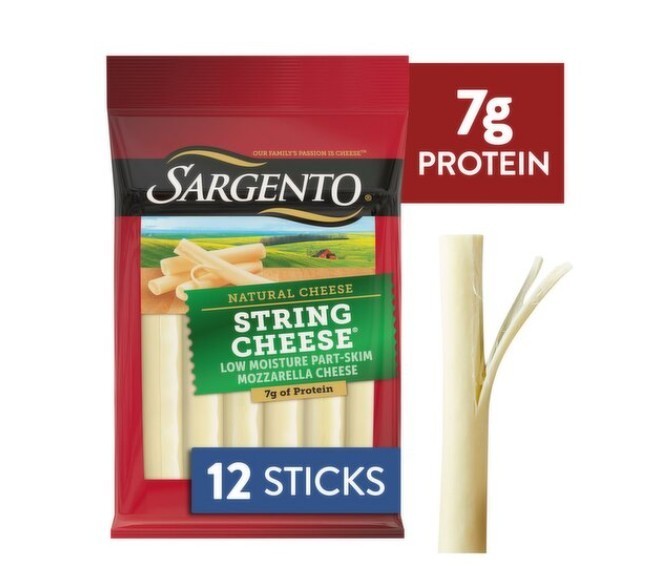 Sargento Smokehouse String Natural Cheese Snacks, 0.83 oz, 12 count (2 Pack)