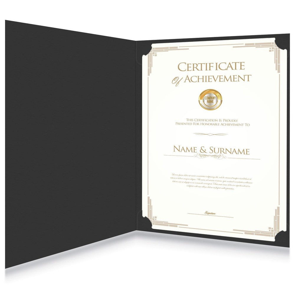 HAUTOCO 50 Pcs Certificate Holders, Black Diploma Folders Document