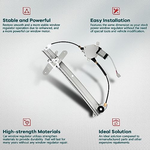 Front Driver Side Power Window Regulator with Motor Replacement for 1998-2011