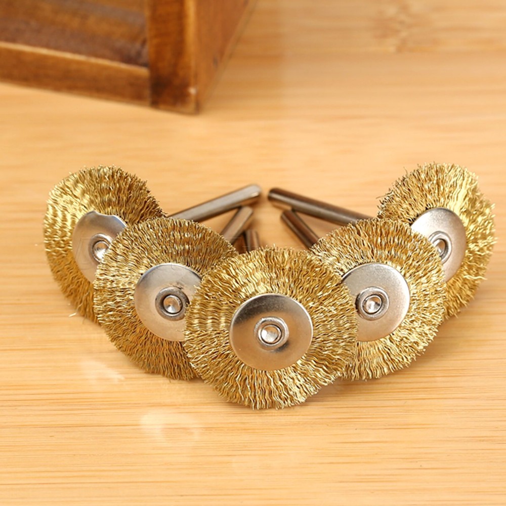20Pc Brass Wire Wheel Brushes for Rotary Power Tool Drill Rust Weld Die Grinder