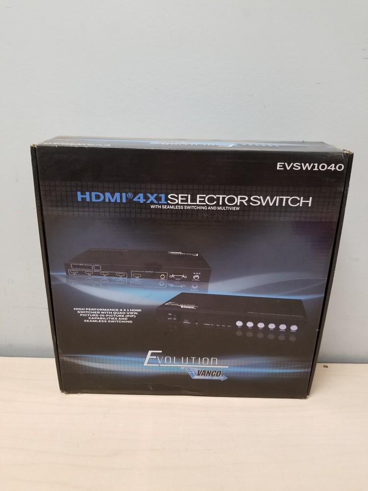 Vanco EVSW1040 Evolution HDMI 4x1 Selector Switch (TESTED)