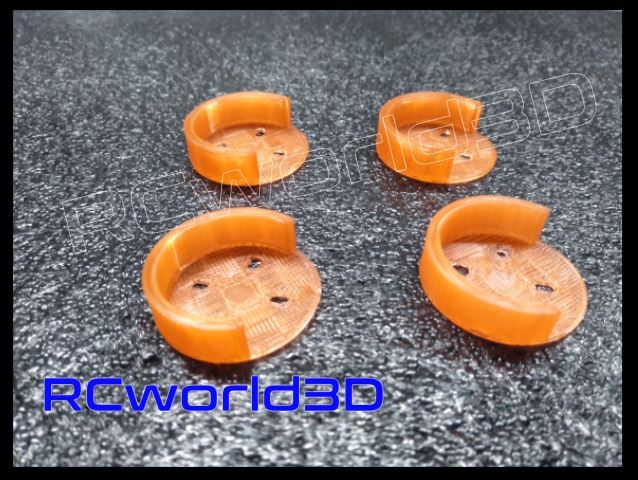 QUADCOPTER BRUSHLESS MOTOR MOUNT/BASE PROTECTOR 3D PRINTED SOLID PLA TRS.ORANGE