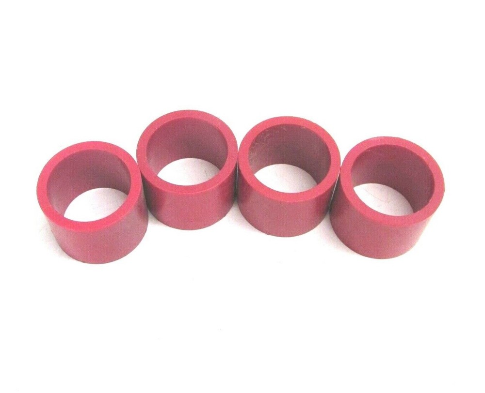 NEW! (4) RED PLASTIC ARBOR REDUCING BUSHING, 1"