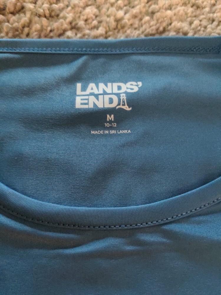 Lands End Muted Blue Medium Thermal Underwear Base Layer NEW B12