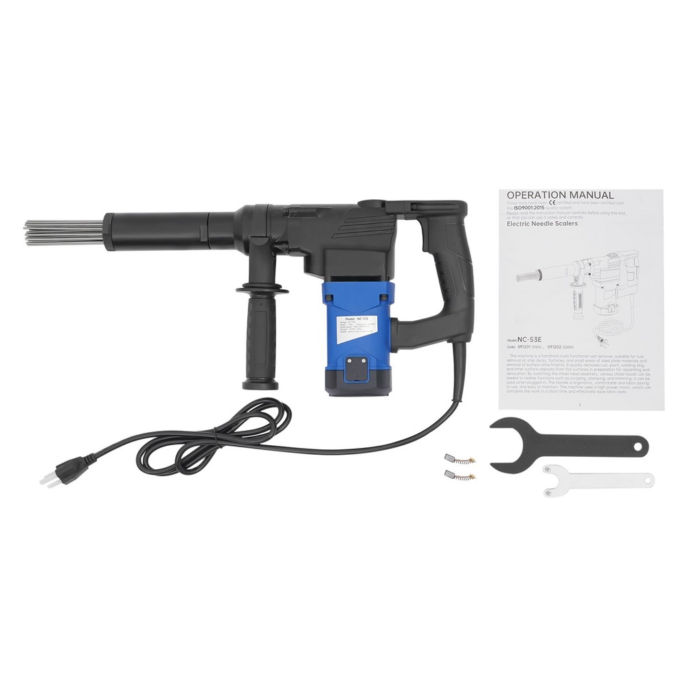 110V Electric Needle Scaler Needle Derusting Gun Marine Rust Removal Tool