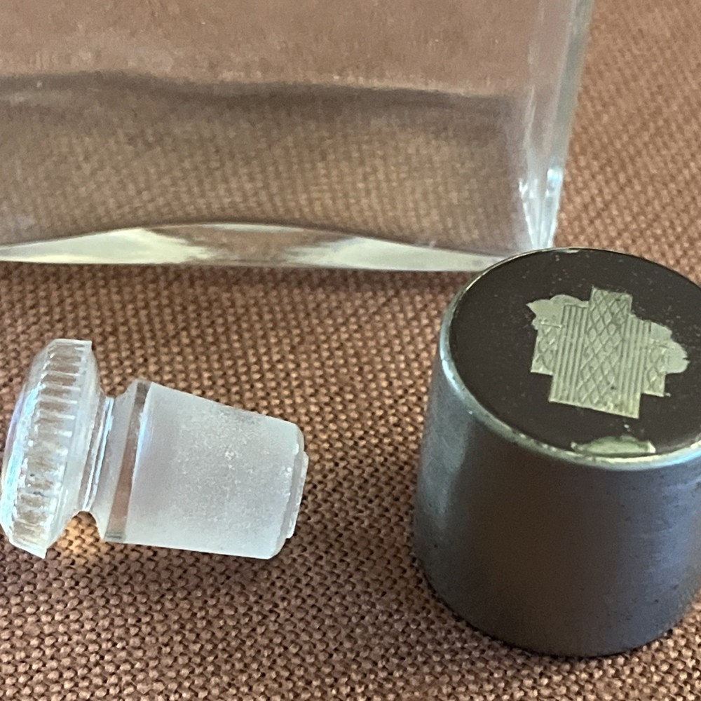 Vintage Silver Glass Perfume Bottle