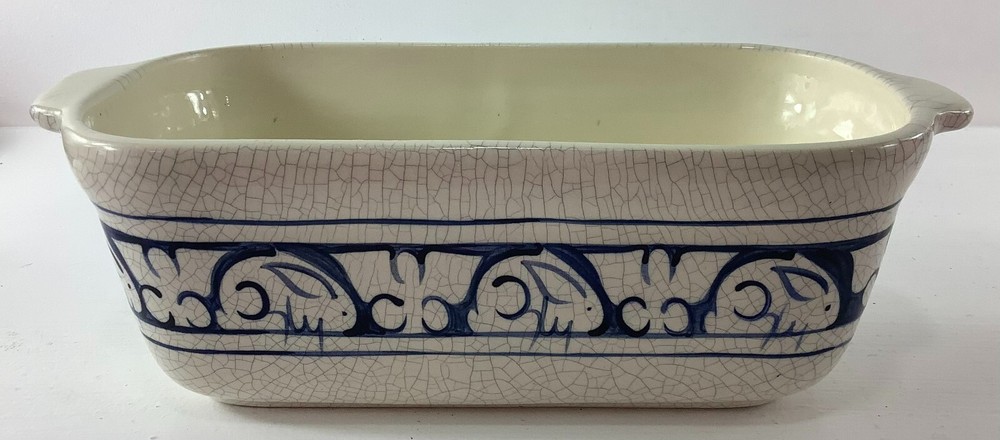 Dedham Pottery Bunny Rabbit Ceramic Loaf Pan