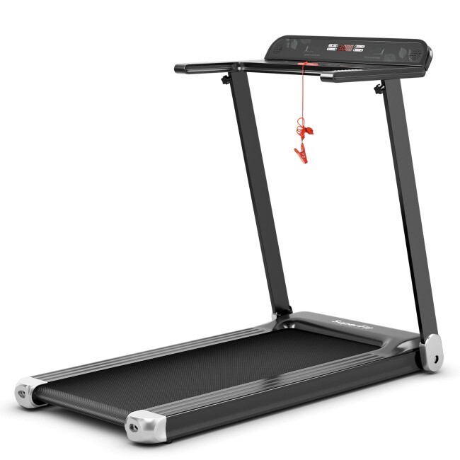 Folding Compact Walking Running Machine Electric Treadmill w/APP Control Speaker