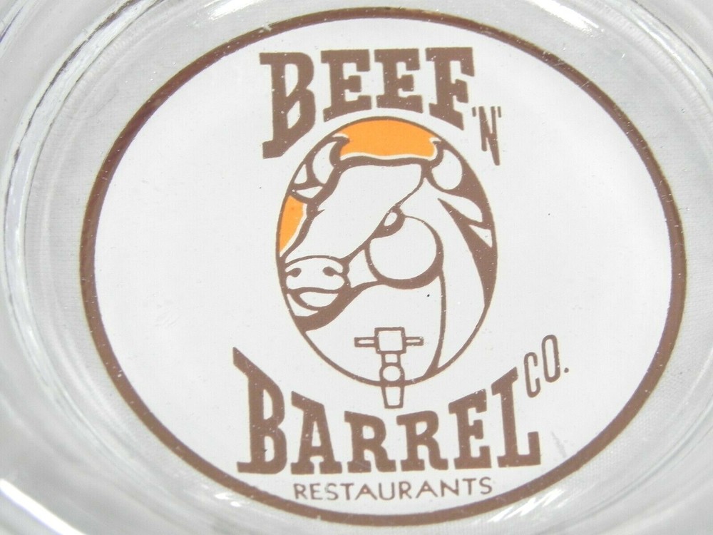 Beef 'N' Barrel Co. Restaurants Glass Ashtray