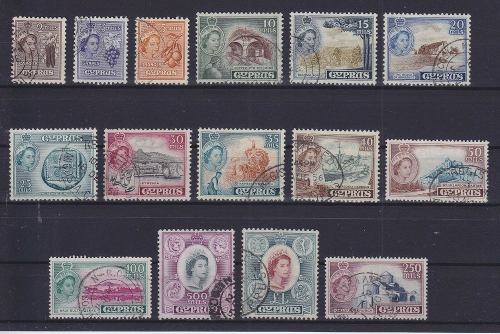 CYPRUS 1955, SG 174-187, COMPLETE SET