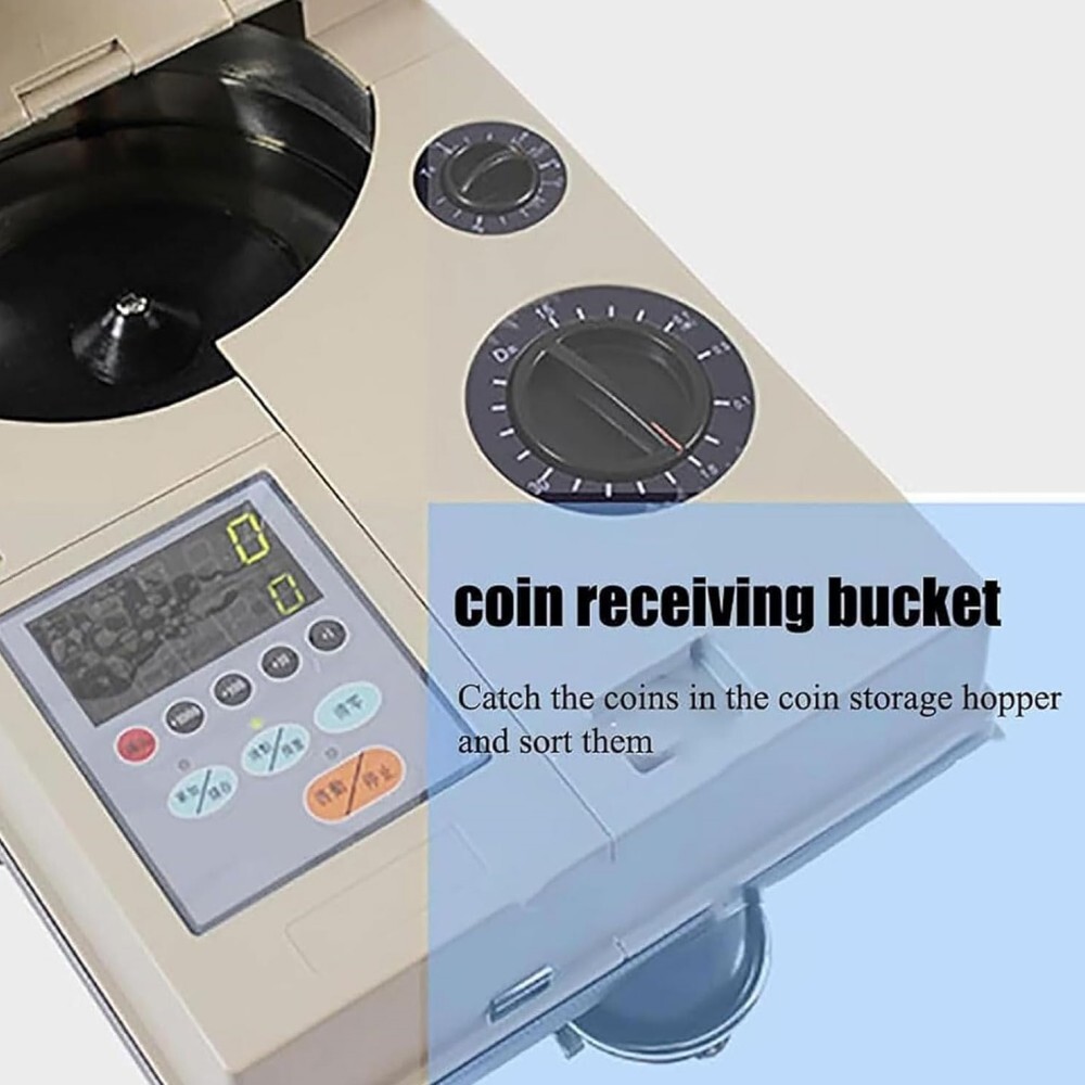 Coin Sort Machine Electronic Coin Counter with Smart Control Panel 1200Coins/Min