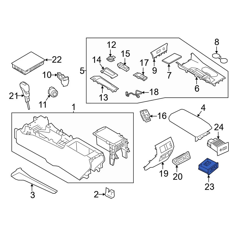 Nissan 284H36CA1A Audio Auxiliary Jack