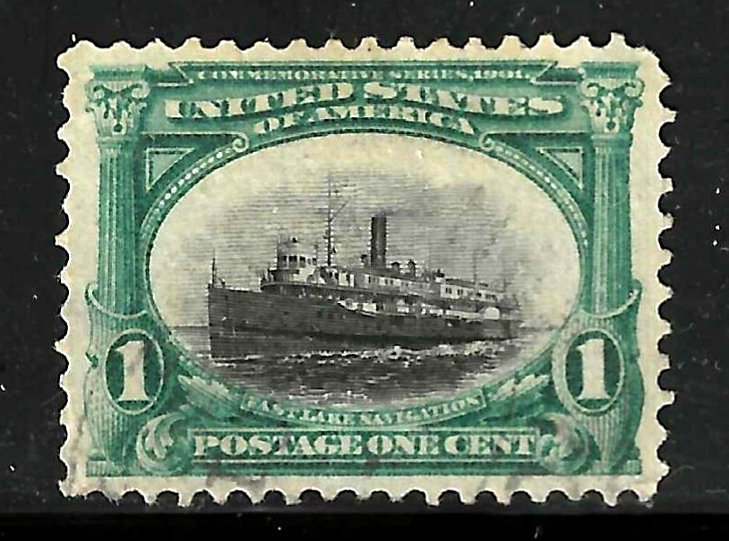 Sc #294 Vignette Color Shift Error VERY LOW Ship EFO 1903 1 Cent US 55A43