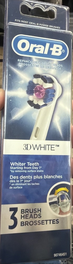 Oral-B 3d White Electric Toothbrush Replacement Brush 3 Count