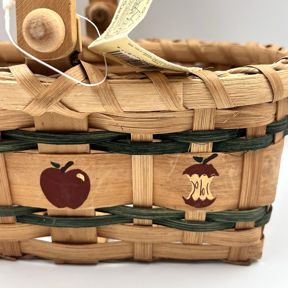 Primitive Apple woven Basket Decor Cottagecore Crazy Mountain