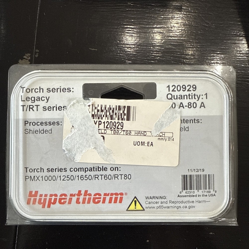 NEW HYPERTHERM 120929 SHIELD 40 A-80 A