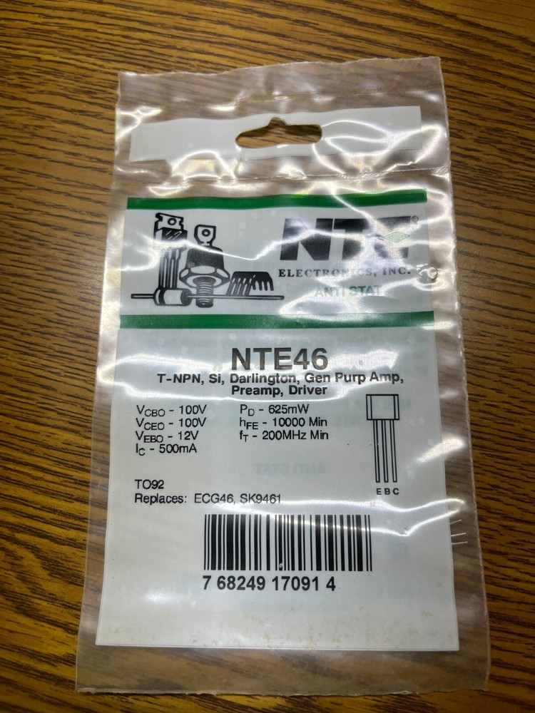 NTE46 NPN Darlington Gen. Purpose Transistor,