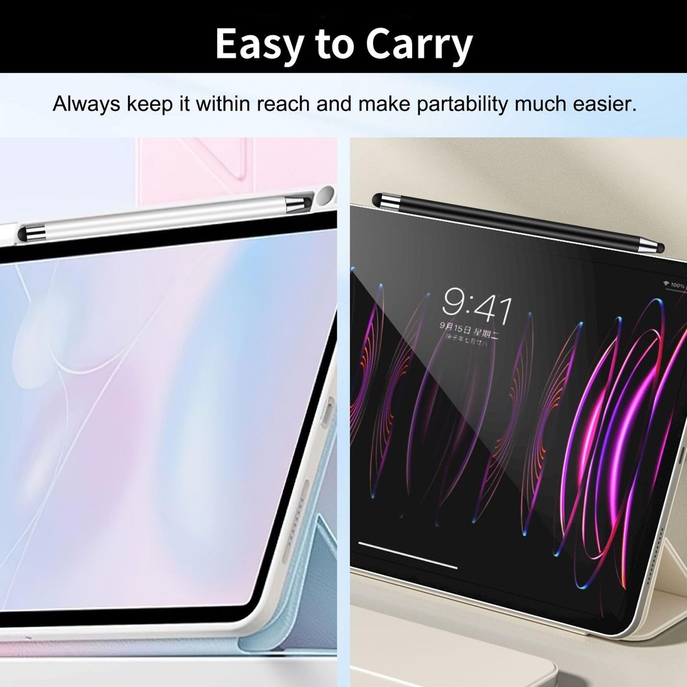 10-Pack Touchscreen Stylus Pens with 20 Tips for iPad, iPhone, Android, Tablets