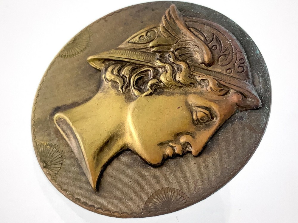 Victorian Metal Garment Button Solid Brass 1.6in Design Pattern 299B