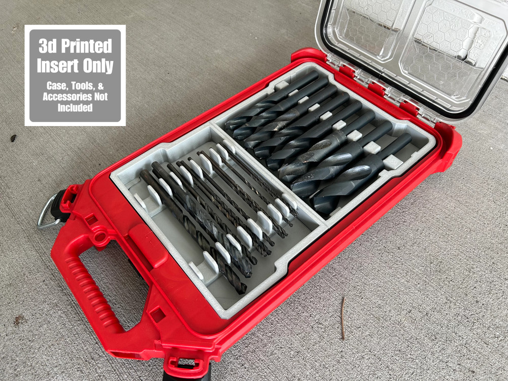 Drill Bit Organizer Insert for Milwaukee Packout (Insert Only)
