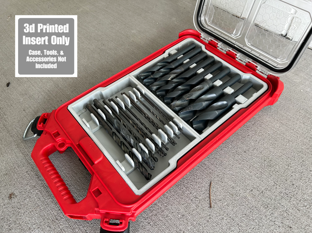 Drill Bit Organizer Insert for Milwaukee Packout (Insert Only)