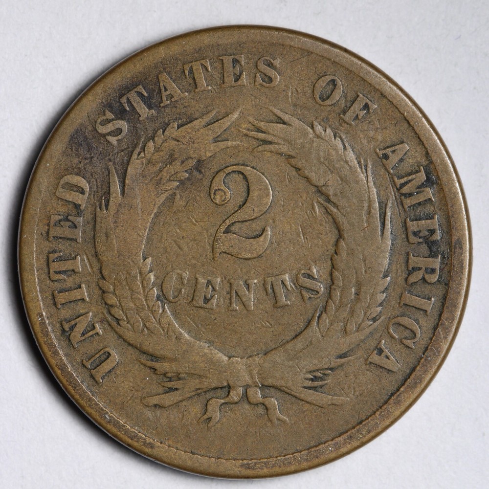 1865 Two Cent Piece CHOICE FINE E185 TSCV