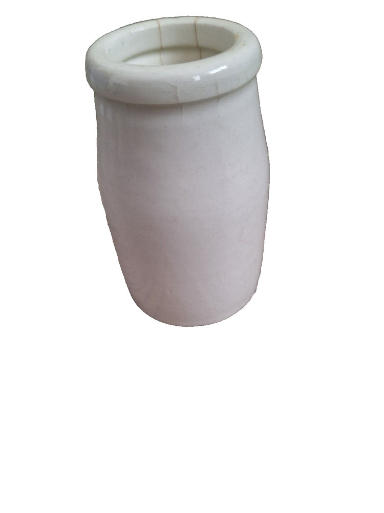 Cream Stoneware Churn Bottle, Antique, 8.5cm