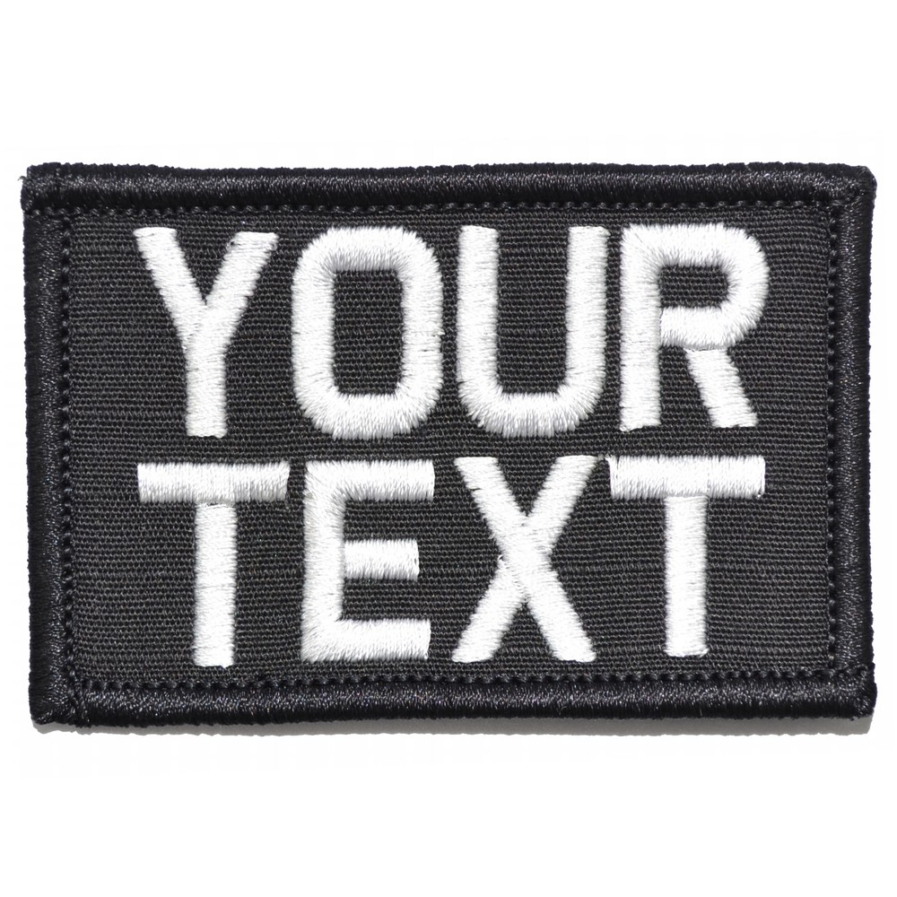 Custom 2x3 Name / Text  Patch with Hook Fastener