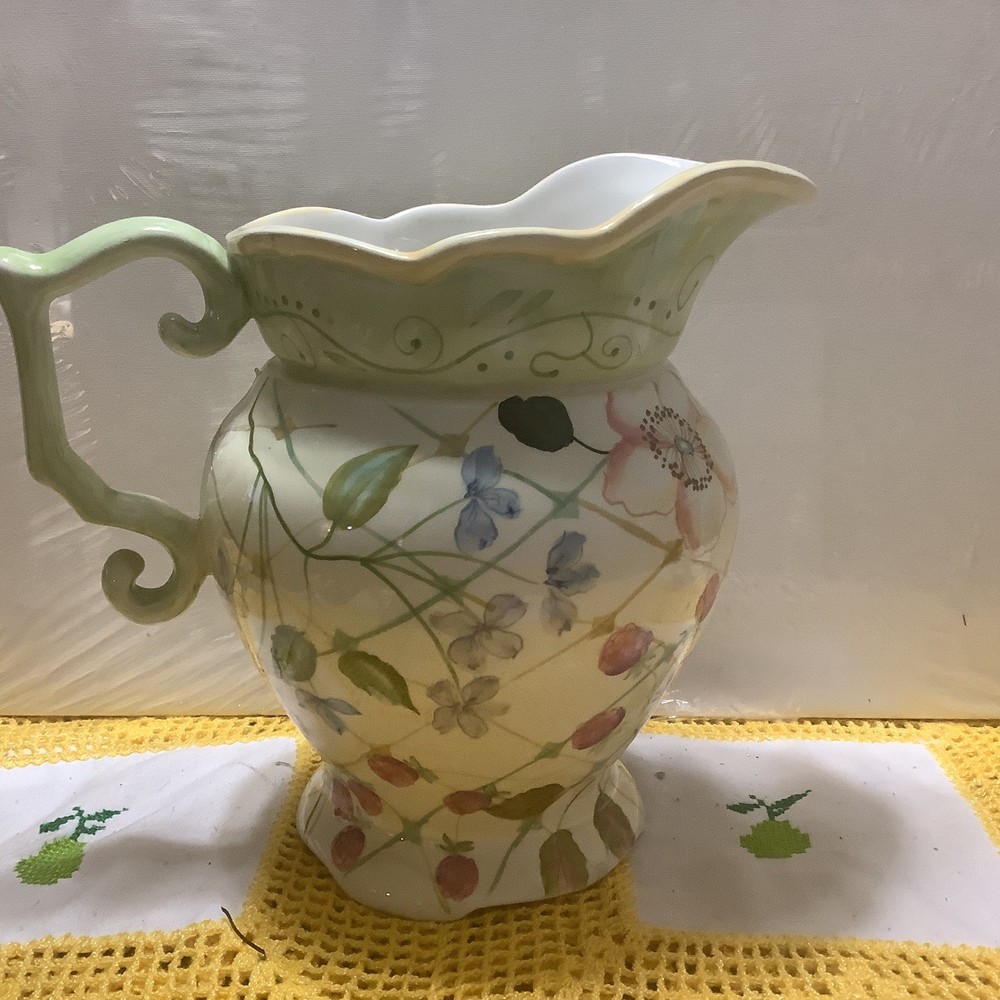 Tracery Porter Floral Pitcher