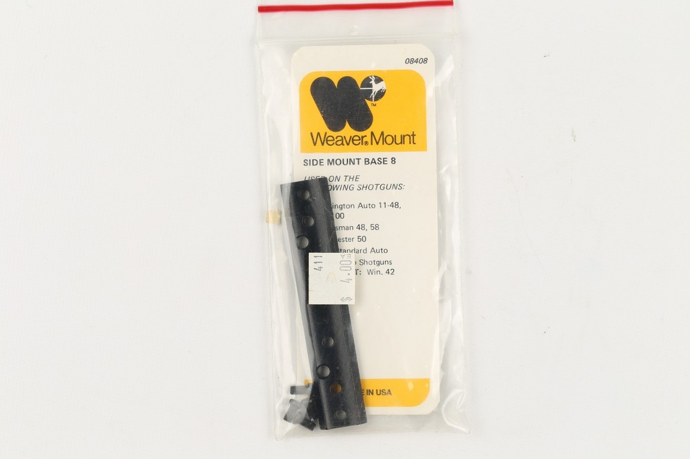 WEAVER # 8 Side Mount Base scope shotgun REM 1100, 11-48 WIN 50 56 Black 08408
