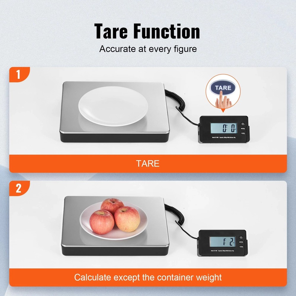 Shipping Scale Digital Postal Scale 440 lbs x 1.7 oz. AC/DC Package LCD