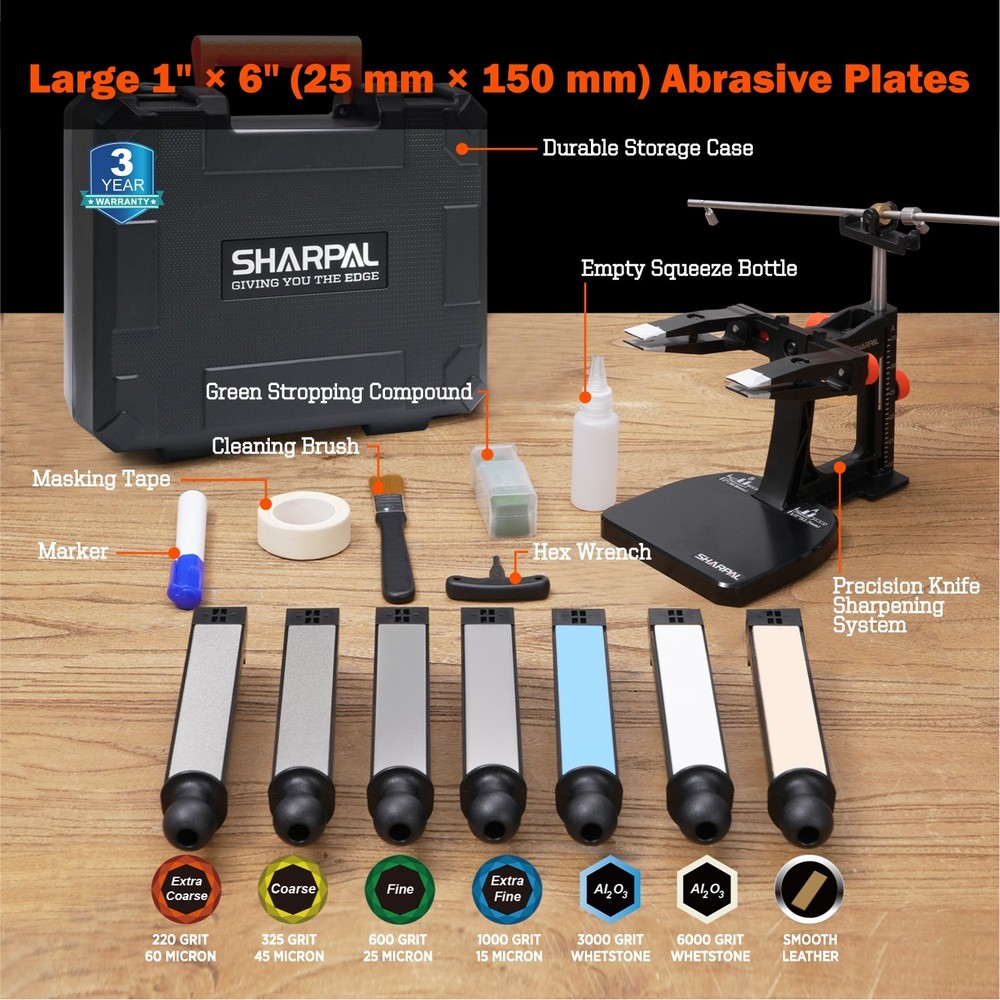 SHARPAL 202H Precision Knife Sharpening System–Adjustable Angle 10–35°