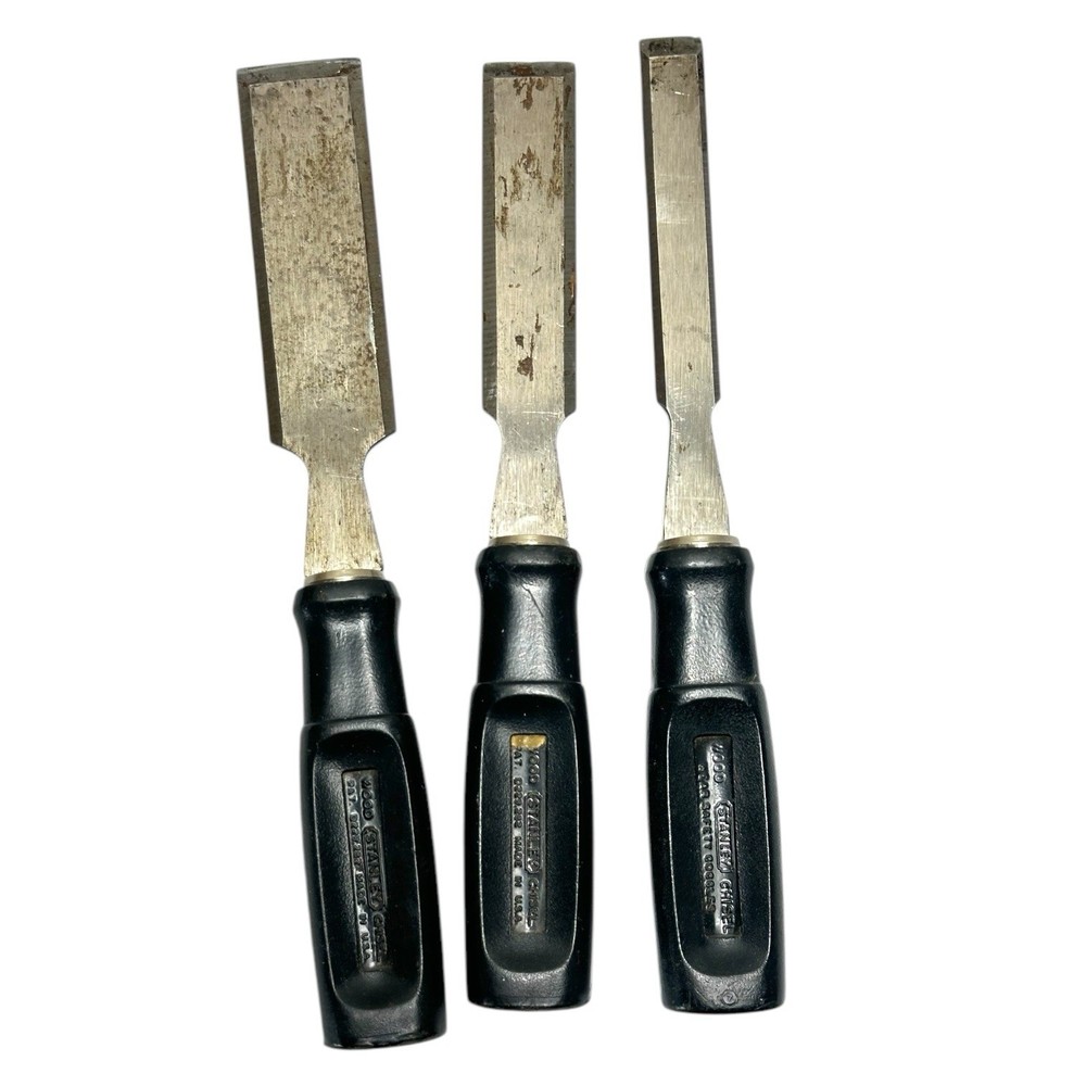 3 Pc Stanley 16-089 Chisel Set, Made in USA