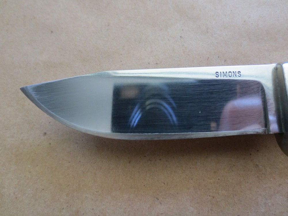 Bill Simons Fixed Blade Custom Knife w/Sheath 1984