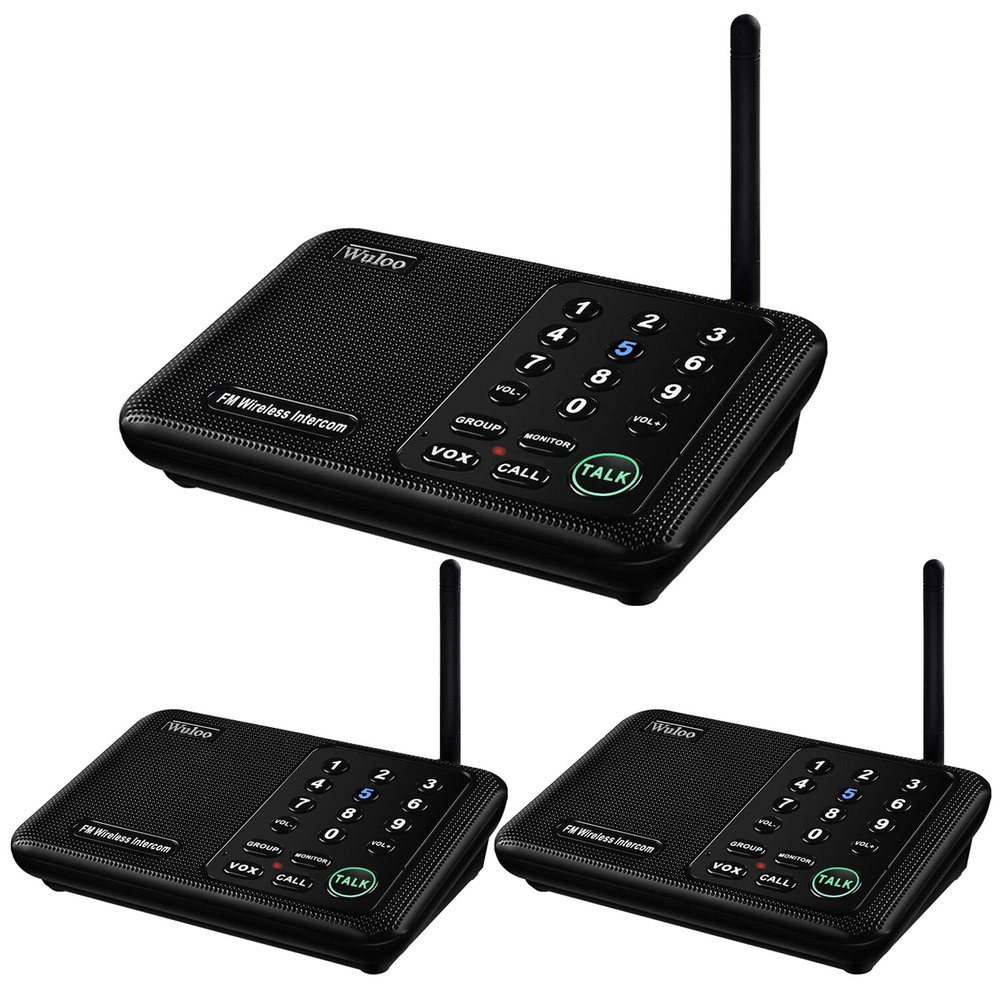 Wuloo 10Channel Wireless Intercom System for Home Office Room & Room Communicate