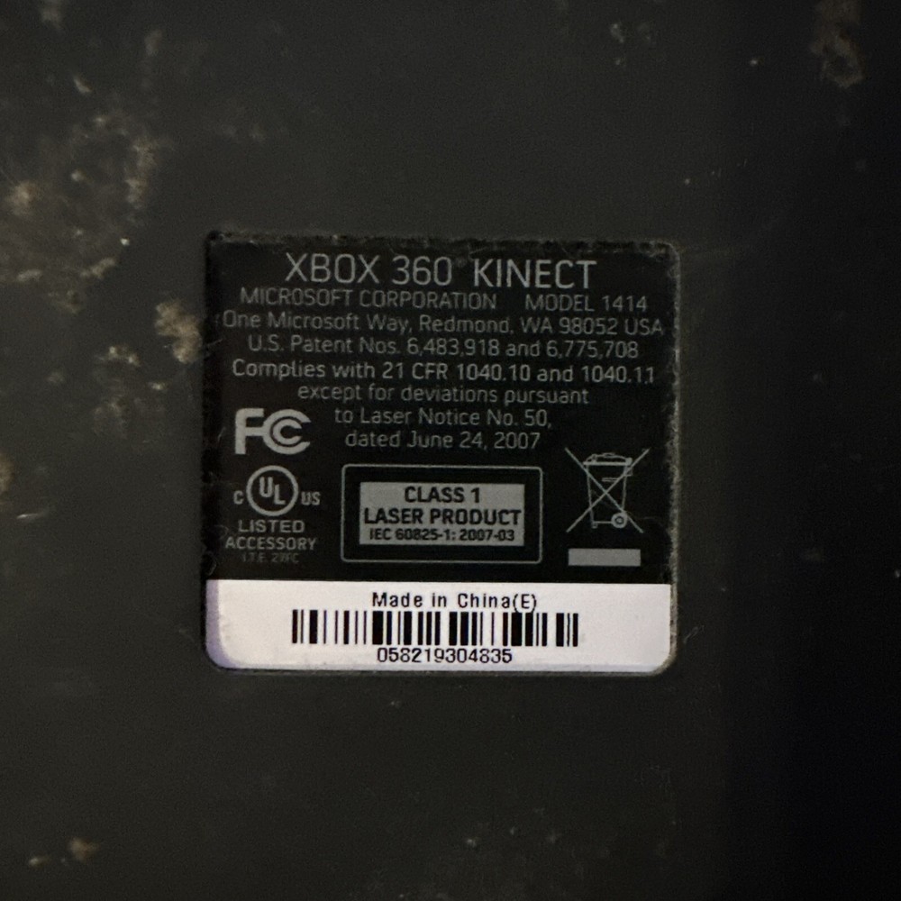 Genuine Microsoft Xbox 360 Kinect Connect Black Sensor Bar Model #1414