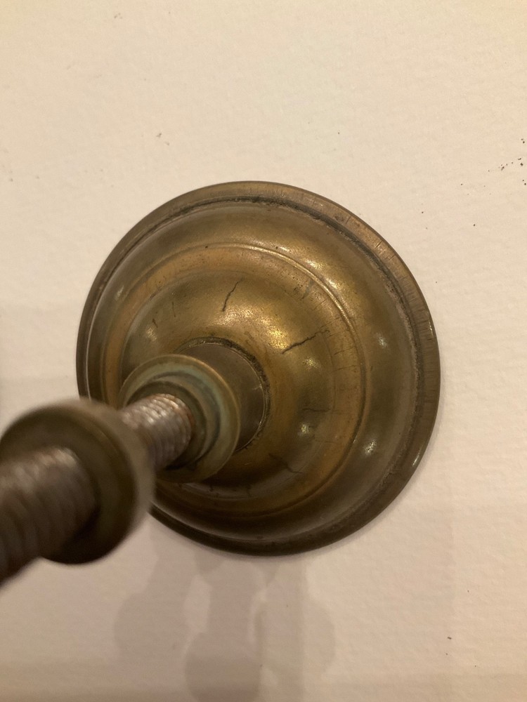 Single Post Drawer Pull basket weave Furniture Drawer Pull Cabinet Pull Brass