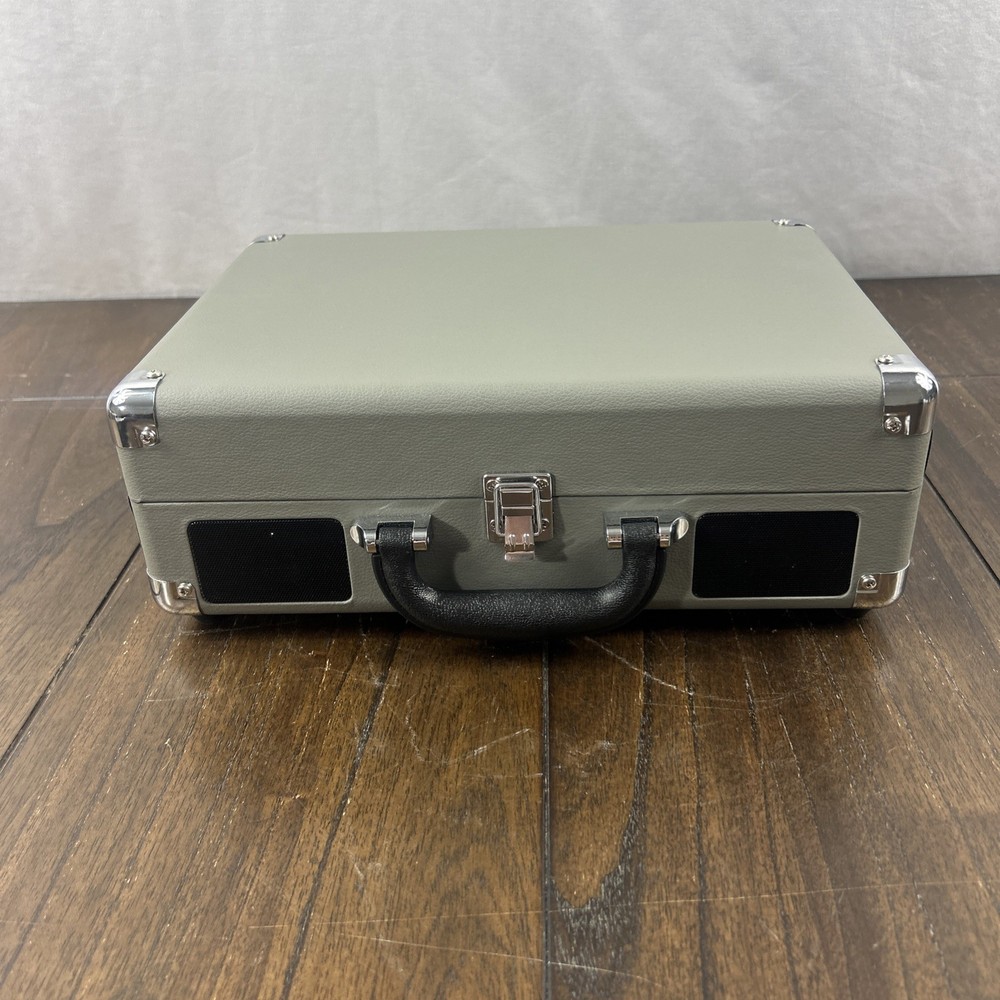 Victrola Journey+ Bluetooth Record Player Suitcase Gray Open Box Tested Working