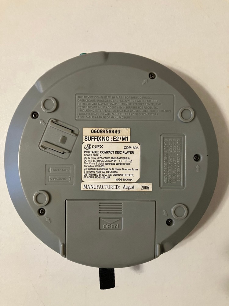 GPX CDP1805 - Portable CD Player