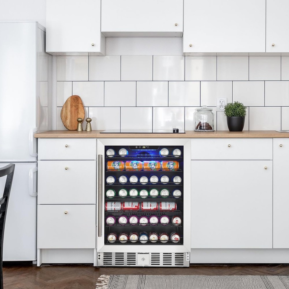 100 lbs LCD Display Commercial Ice Maker Stainless Steel Restaurant Cube Machine