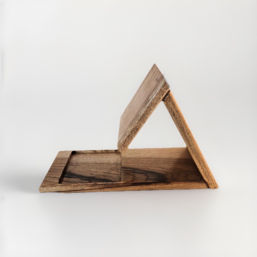 Book Holder Bookstand Natural Wood Hickory Handmade Rustic