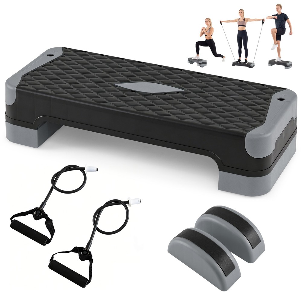 3-in-1 Aerobic Step Platform Set,Adjustable Workout Stepper Surface for Home,Gym