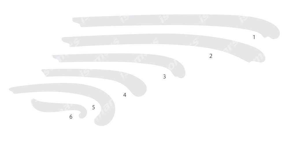 Ship Curves Set 6 Acrylic Drafting Curves Pattern Making Tailoring Drawing Tool