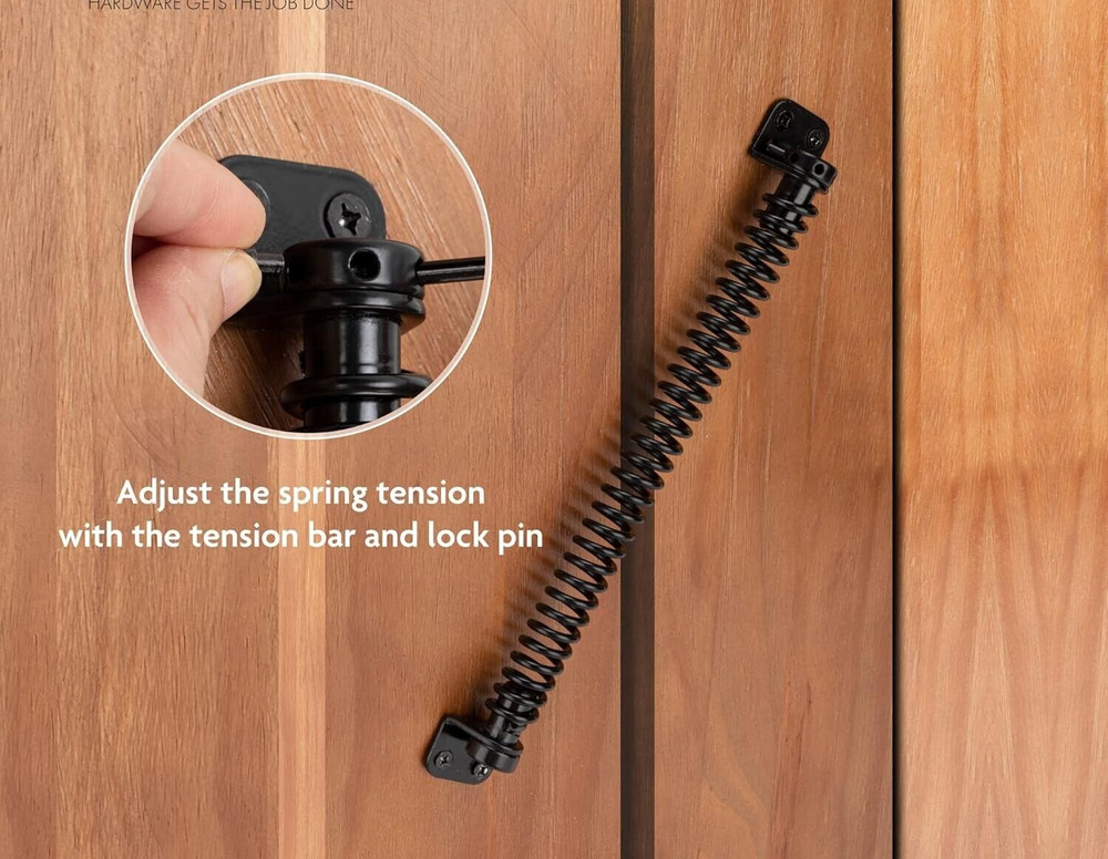 11-1/2" Gate Spring Self Closing Heavy Duty Adjustable black