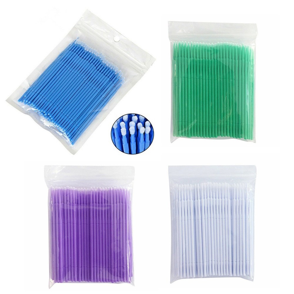 Dental Microbrush Disposable Bendable Applicators Tips Micro Brush Cleaning 100x