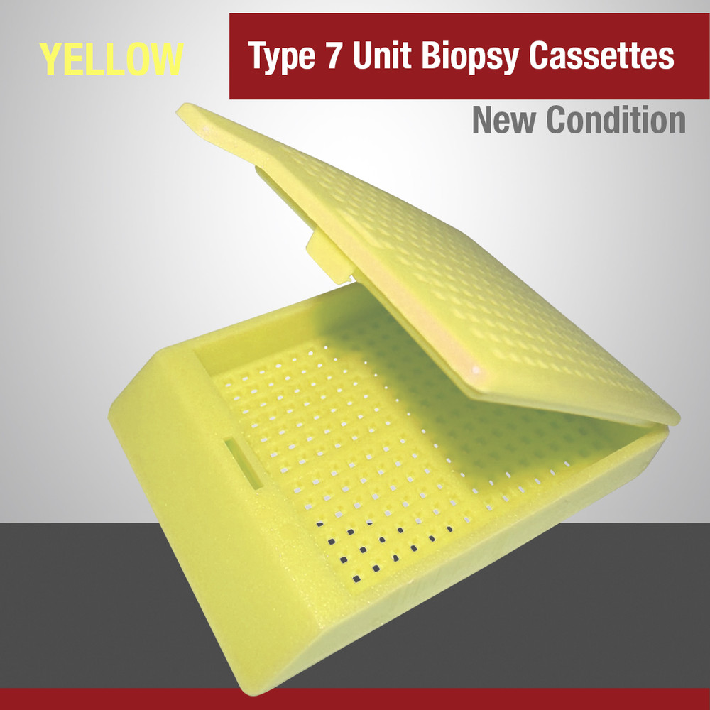 Embedding Cassettes, Type-7, Yellow, Biopsy, 1,000 Per Case Pack
